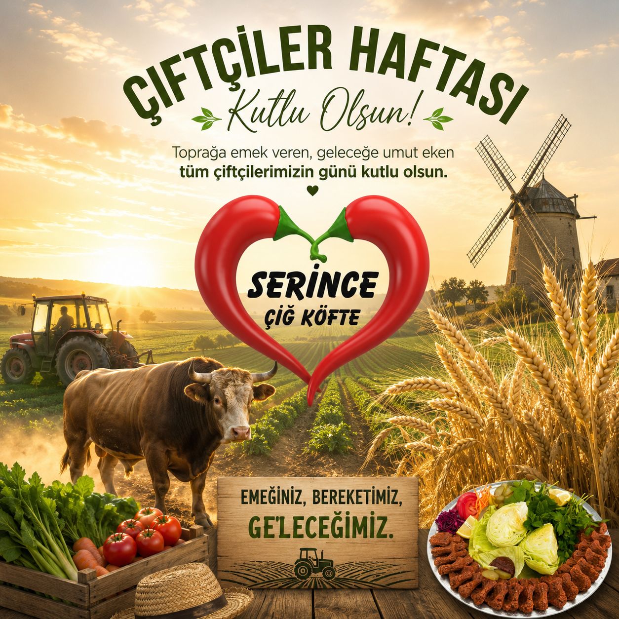 Çiftçiler Haftası’nda Yerli Üretimin Lezzeti: Serince Çiğköfte